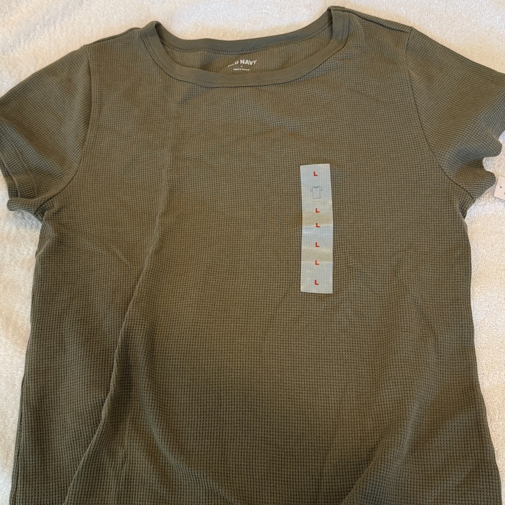 Old Navy Army Green Textured Tee